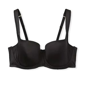 Torrid Black Lightly Lined Shine Balconette Bra